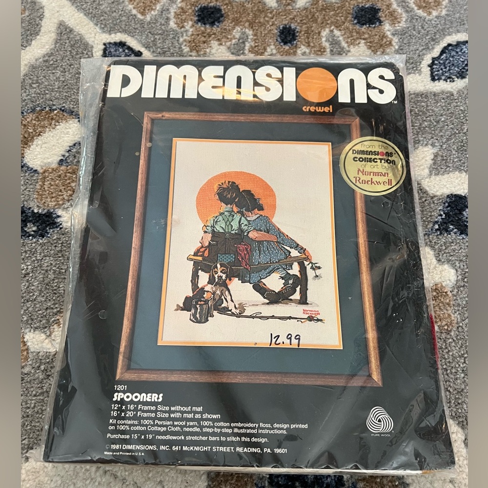 Dimensions Crewel - SPOONERS kit #1201 - 12"x 16" by Norman Rockwell